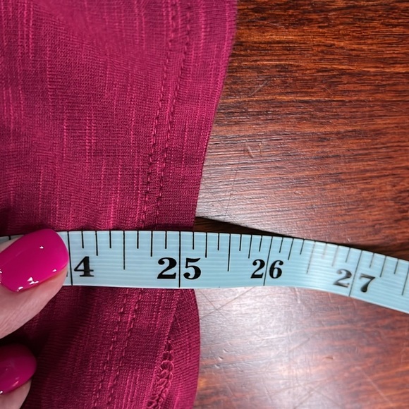 Nurture Womens Knit Tunic 2X Wine Red Pullover Embroidery Peplum Hem Soft Casual - Picture 13 of 14